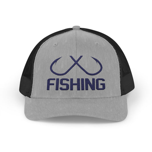 Fishing Snapback Trucker Cap , Ink is pressed and wont crack or fade.