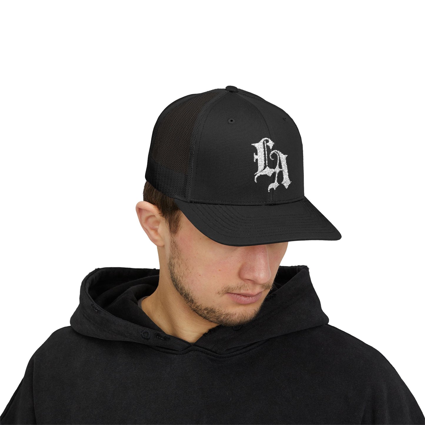 LA Design Snapback Trucker Cap, Stylish Casual Hat for Everyday Use, Perfect for Outdoor Activities, Summer Festivals, Sports Events,