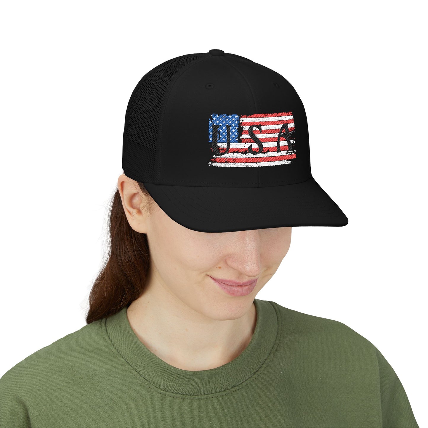 Embroidered Patriotic Cap, Patriotic Snapback Trucker Cap - USA Embroidery Hat, Baseball Cap, Outdoor Gear, Gift for Him/Her, American Pride Apparel