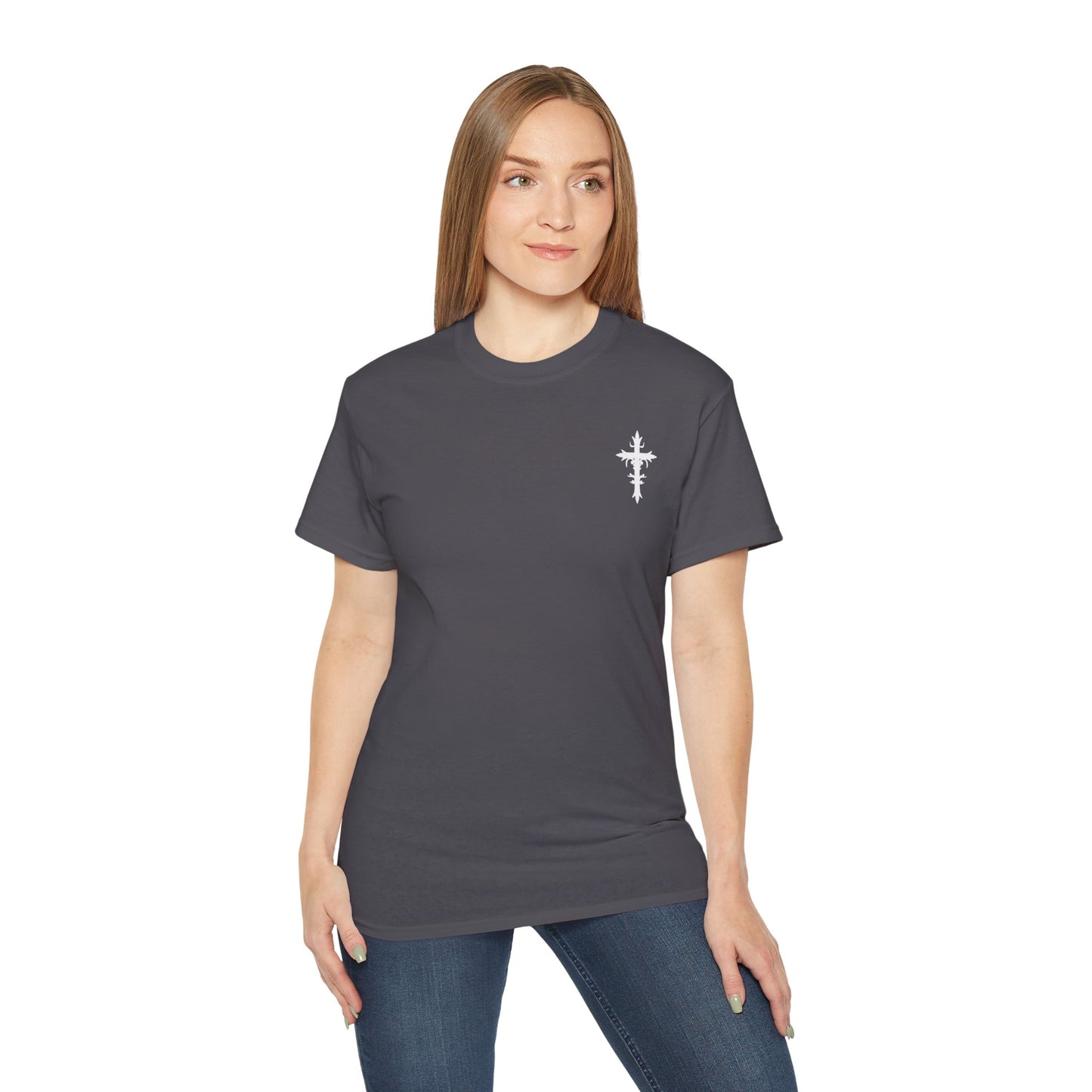 Faith Cross Unisex Ultra Cotton Tee, Inspirational Shirt, Religious Gift, Casual Wear, Church Outing, Everyday Comfort