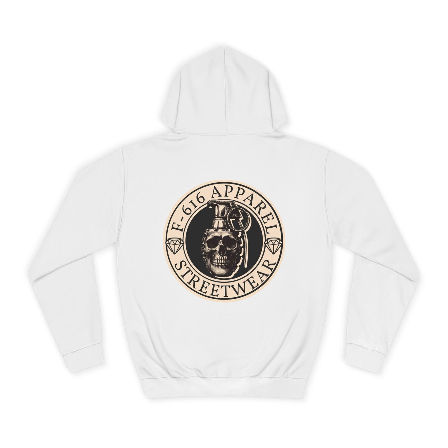 Skull Design Unisex College Hoodie - Cool Streetwear for College Life