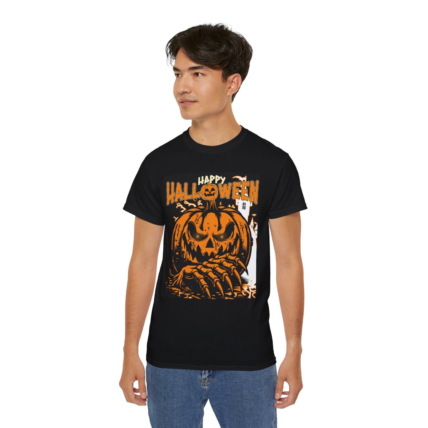 Pumpkin Tee, Halloween Pumpkin Tee, Unisex T-Shirt, Spooky Shirt, Fall Apparel, October Celebration Wear, Trick or Treat Top