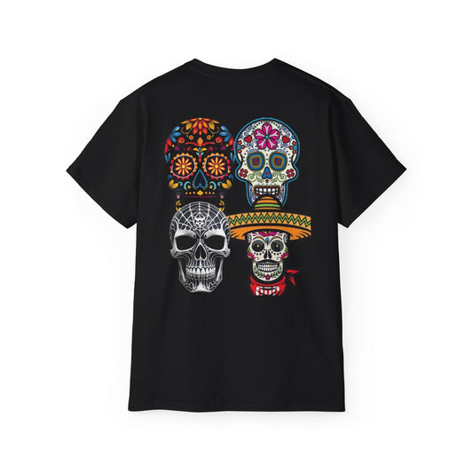 Dia de los Muertos Unisex Tee, Skull Art Shirt, Halloween T-Shirt, Casual Graphic Tee, Festival Apparel