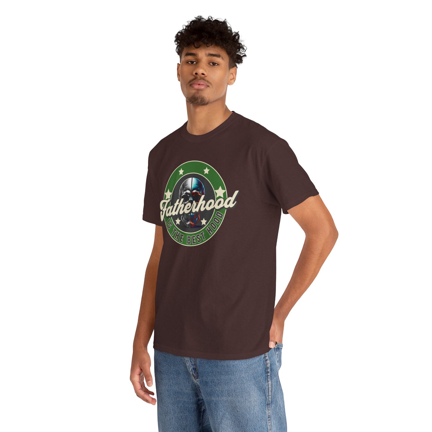 Unisex Heavy Cotton Tee: "Fatherhood Is The Best Hood" Graphic Tee | Perfect Gift for Dad, Casual Wear, Birthday, Father's Day, [...]