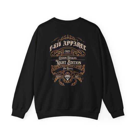 Stylish Night Edition Crewneck Sweatshirt - F-616 Apparel Logo