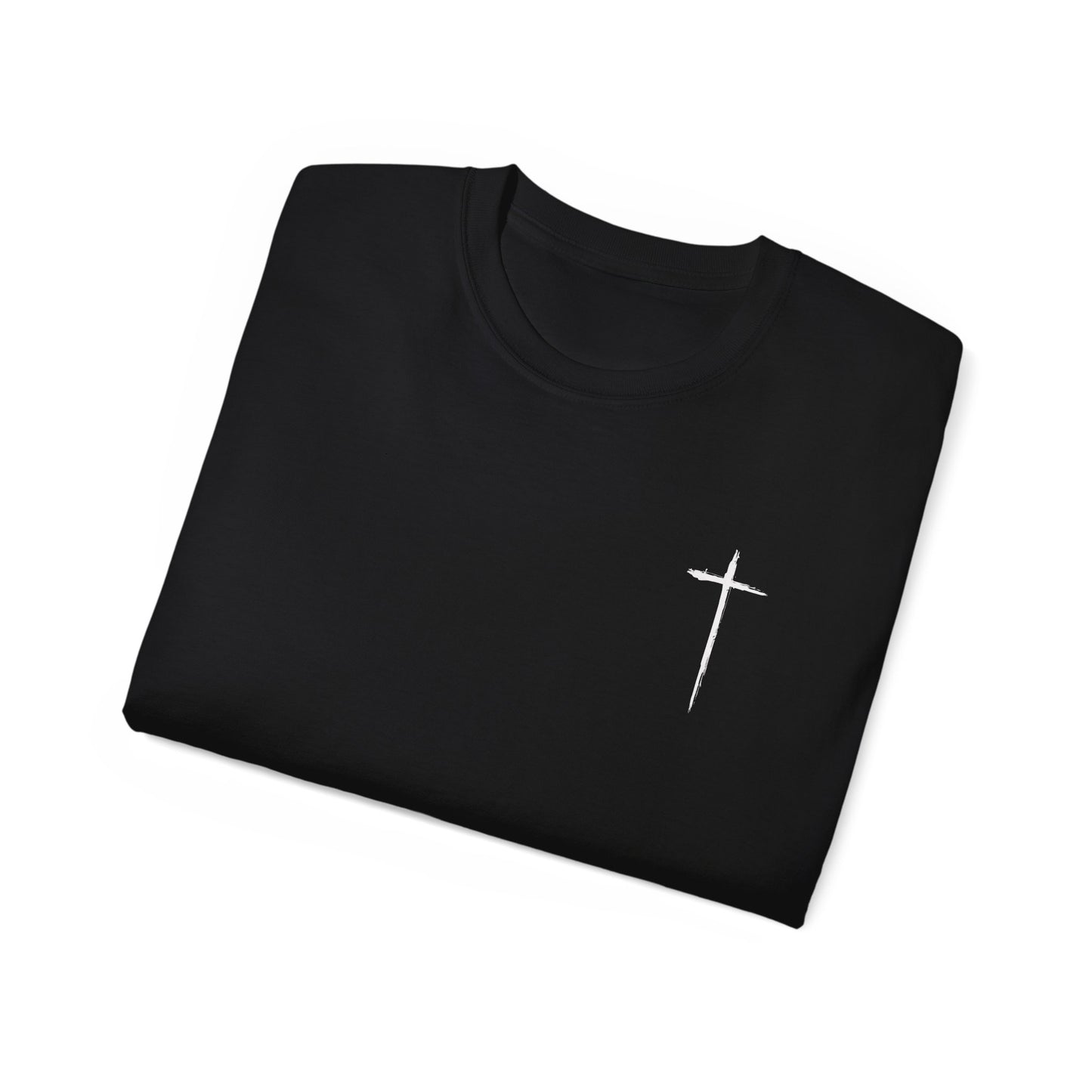 Graphic Tee: Minimalist Cross Design, Casual Wear