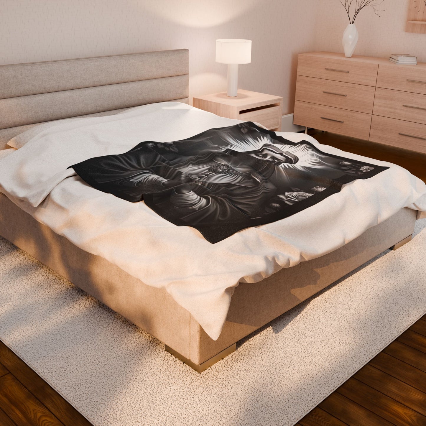 Velveteen Plush Blanket - Mary Artistic Religious Home Decor Throw