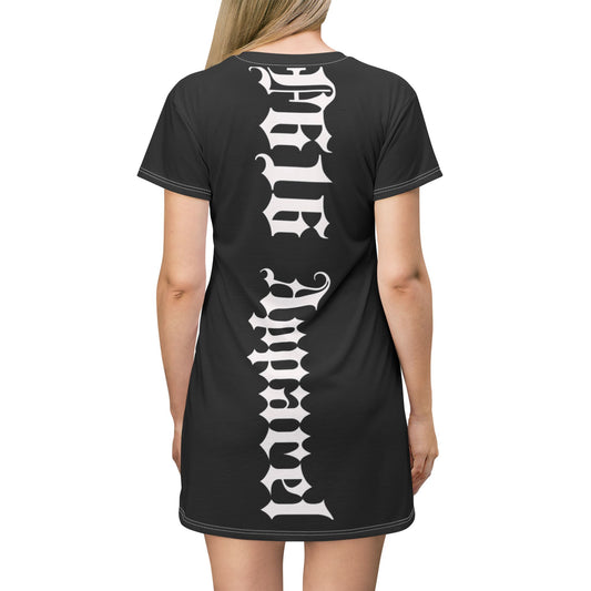 Gothic Graphic T-Shirt Dress - Casual Chic for Trendsetters