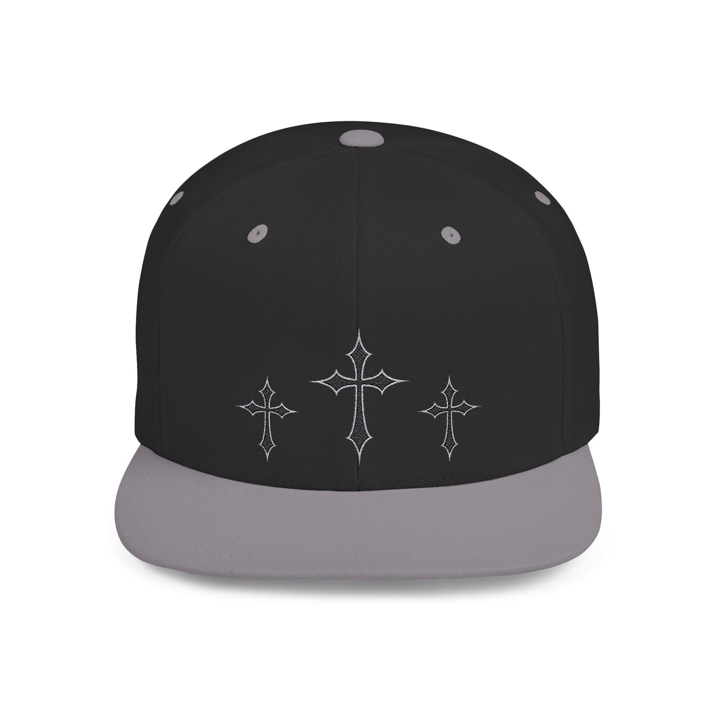 Flat Bill Snapback Hat - Stylish Cross Design for Fashion and Streetwear
