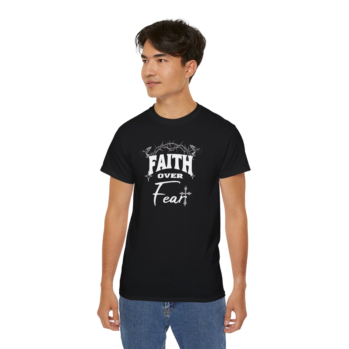 Faith Over Fear Unisex Ultra Cotton Tee - Inspirational Shirt for Spiritual Growth, Faith-Based Gift, Motivational Apparel, Meaningful [...]