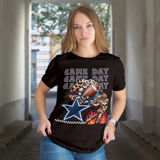 Football Tee for Sports Fans - Women's Cotton Shirt