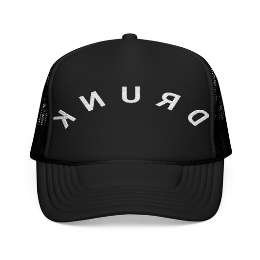 Trendy Foam Trucker Hat with ‘DRUNK’ Embroidery | Casual Wear, Gift for Him, Festivals, Outdoor Events, Stylish Accessory