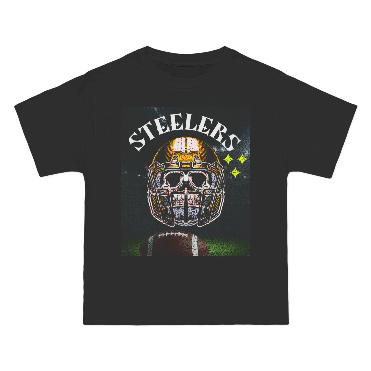 Steelers Skull Graphic Tee, Football Lover Gift, Casual Sportswear, Game Day T-Shirt, Unisex Short-Sleeve Apparel