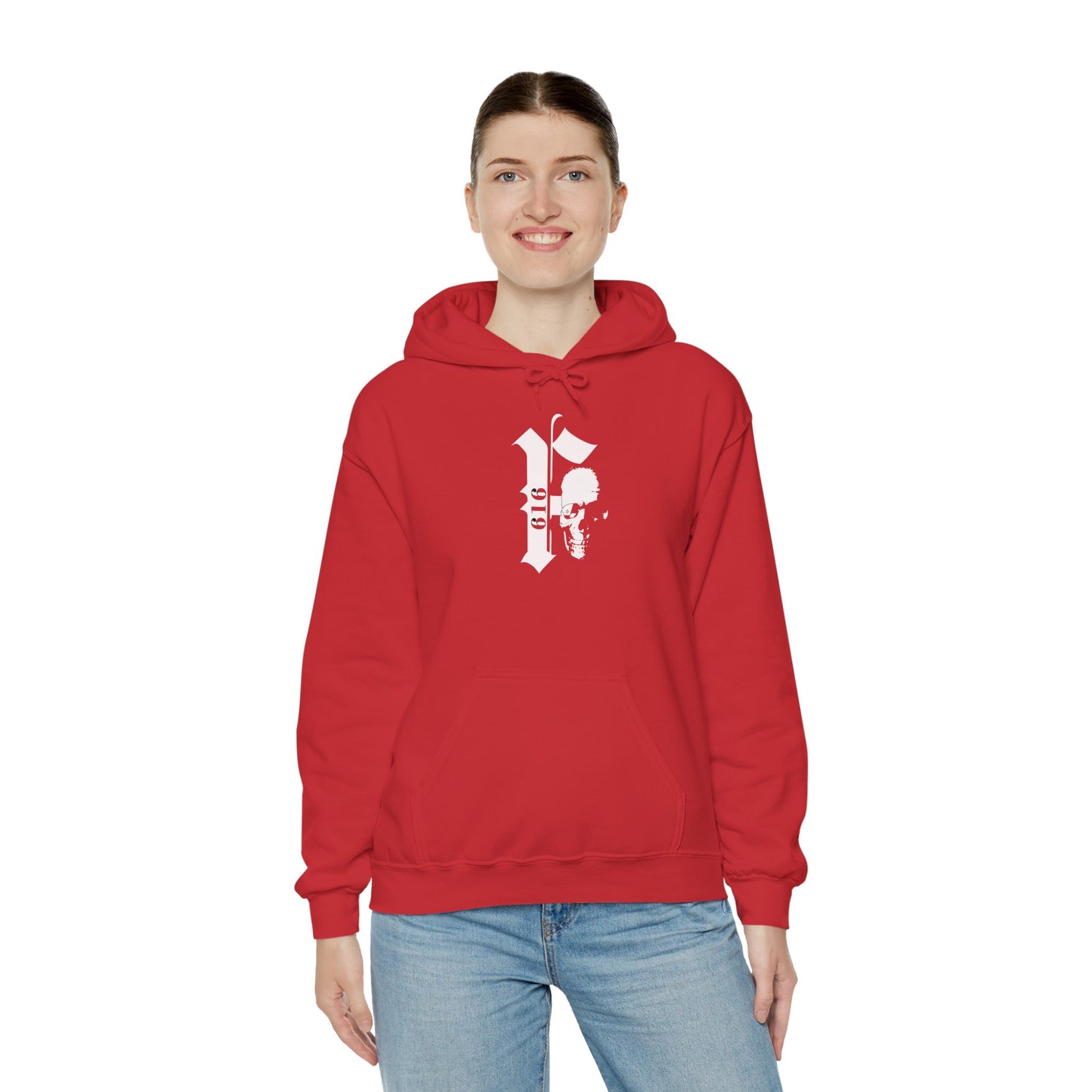 Unisex Heavy Blend™ Hooded Sweatshirt with Skull Graffiti Design, Cozy Streetwear Hoodie, Perfect for Casual Outings, Gifts, Festivals