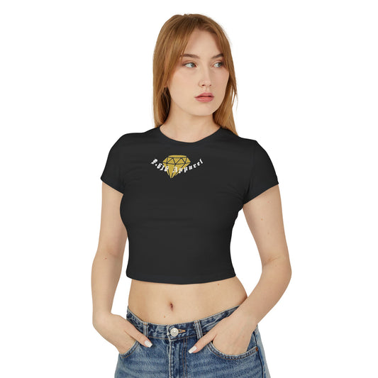 Women's Baby Tee - Edgy Cross Design Shirt | Stylish & Comfortable Apparel, F616 Logo