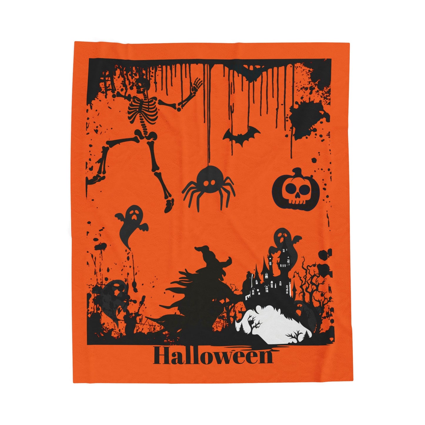 Plush Blanket - Halloween Cozy Fall Decor and Spooky Home Essentials