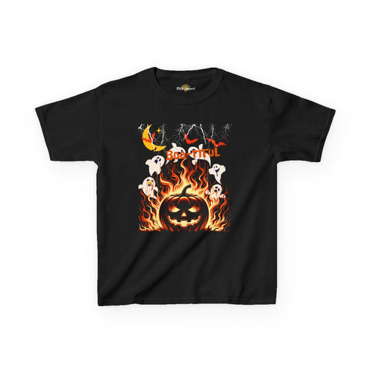 Kids T-Shirt Halloween Graphic Spooky Ghost Print Costume Party Top
