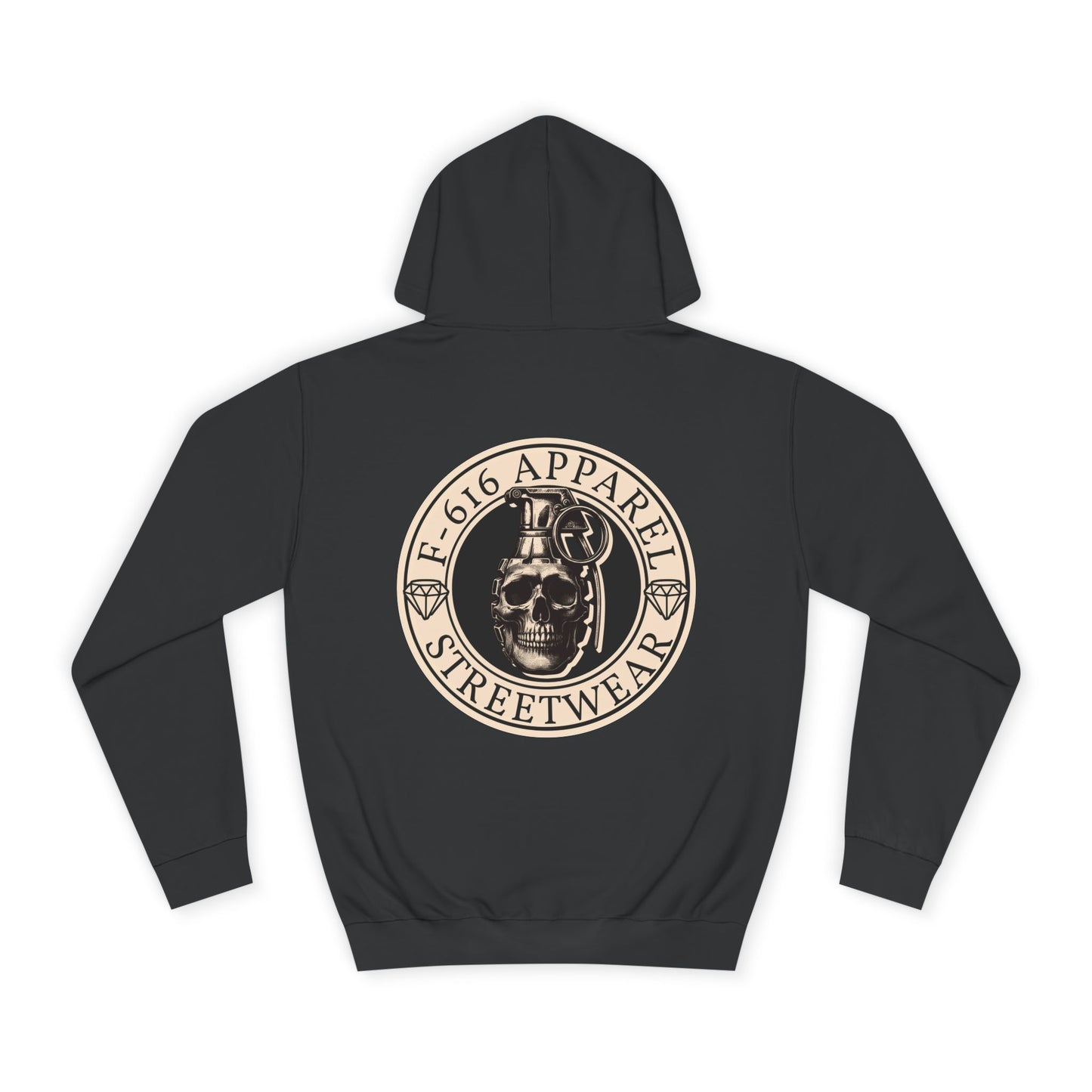 Skull Design Unisex College Hoodie - Cool Streetwear for College Life