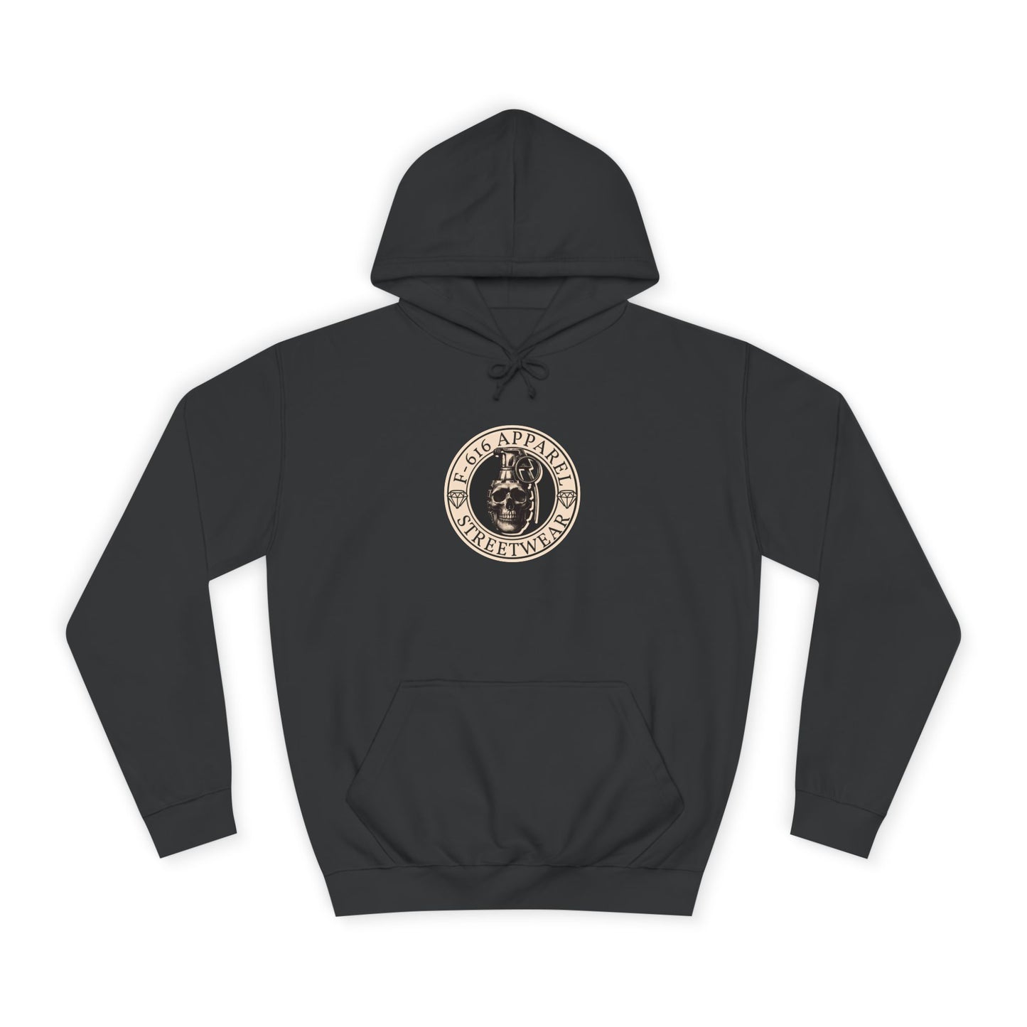 Skull Design Unisex College Hoodie - Cool Streetwear for College Life