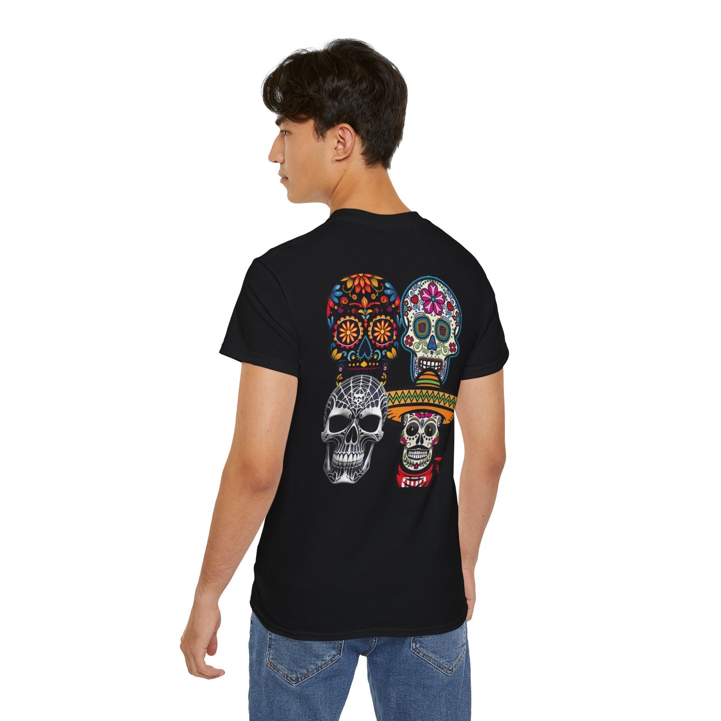 Dia de los Muertos Unisex Tee, Skull Art Shirt, Halloween T-Shirt, Casual Graphic Tee, Festival Apparel