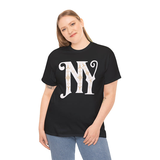 Elegant New York Yankees Tee - Personalized Cotton Gift, Elegant Initials Cotton Tee - Personalized Gift, Casual Wear, Birthday Gift, Statement Tee, Unique Apparel
