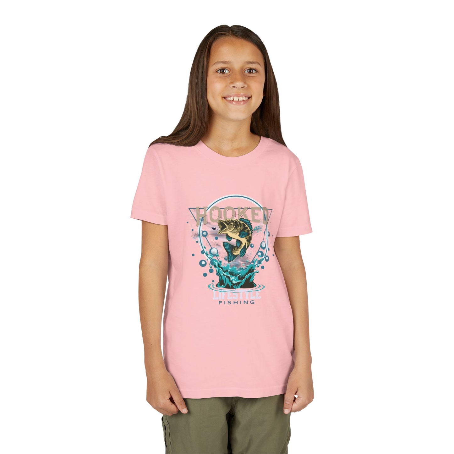 Youth Fishing Tee - "Hooked" Fishing Adventure Shirt for Young Anglers
