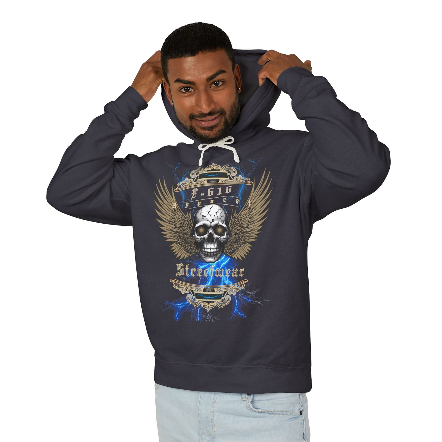 Gothic Skull Hoodie - Unisex Lightweight Sweatshirt for Rock Fans