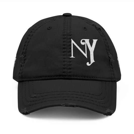 Distressed Dad Hat with NY Embroidery | Casual Dad Hat, Vintage Style Cap, Perfect Gift for Fathers Day, Outdoor Activities, Streetwear