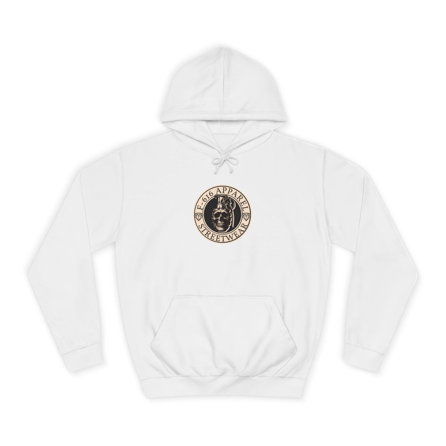 Skull Design Unisex College Hoodie - Cool Streetwear for College Life