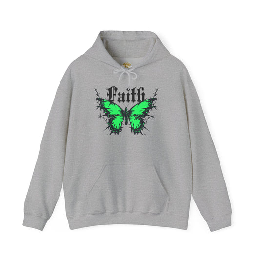 Faith-Inspired Butterfly Hoodie, Unisex Hooded Sweatshirt, Faith Apparel, Spiritual Fashion, Butterfly Art, Cozy Gift Idea