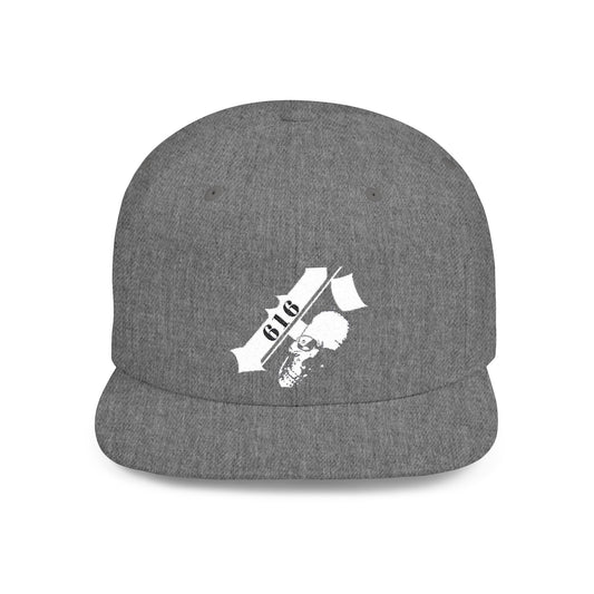 Black Flat Bill Snapback Hat - Personalized Urban Fashion for Him or Her
