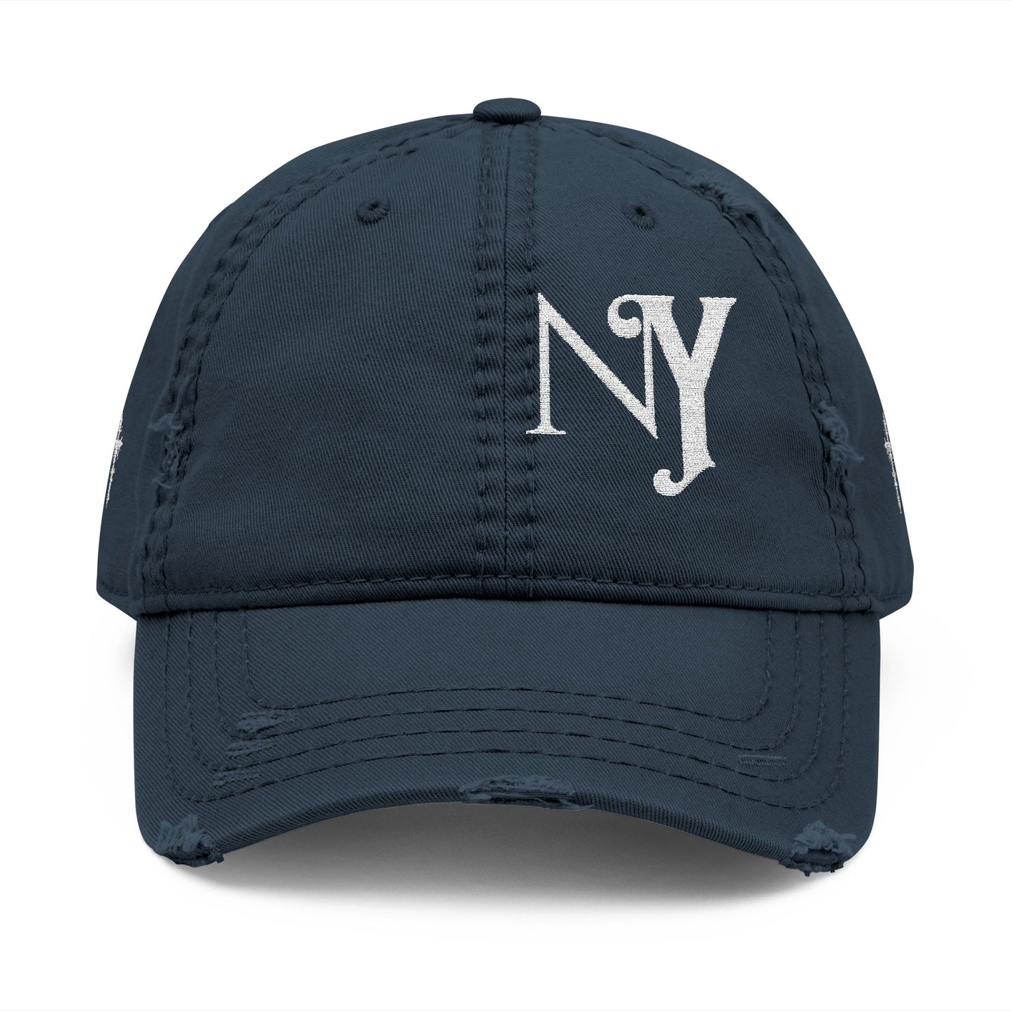 Distressed Dad Hat with NY Embroidery | Casual Dad Hat, Vintage Style Cap, Perfect Gift for Fathers Day, Outdoor Activities, Streetwear