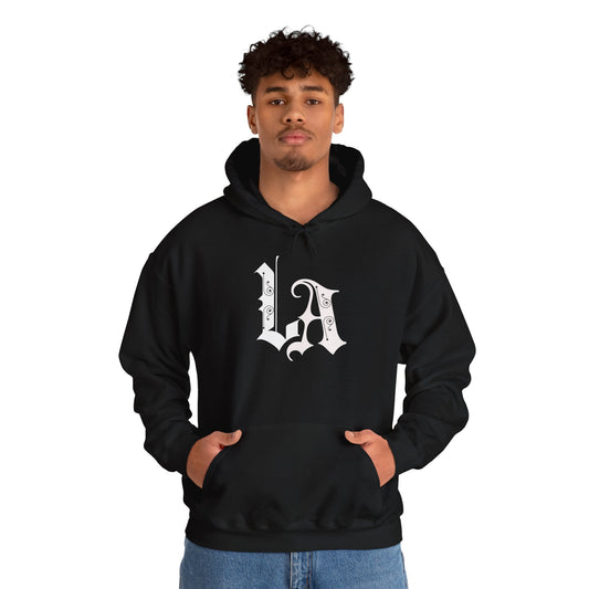 LA Graphic Hoodie - Unisex Heavy Blend Sweatshirt for Casual Style