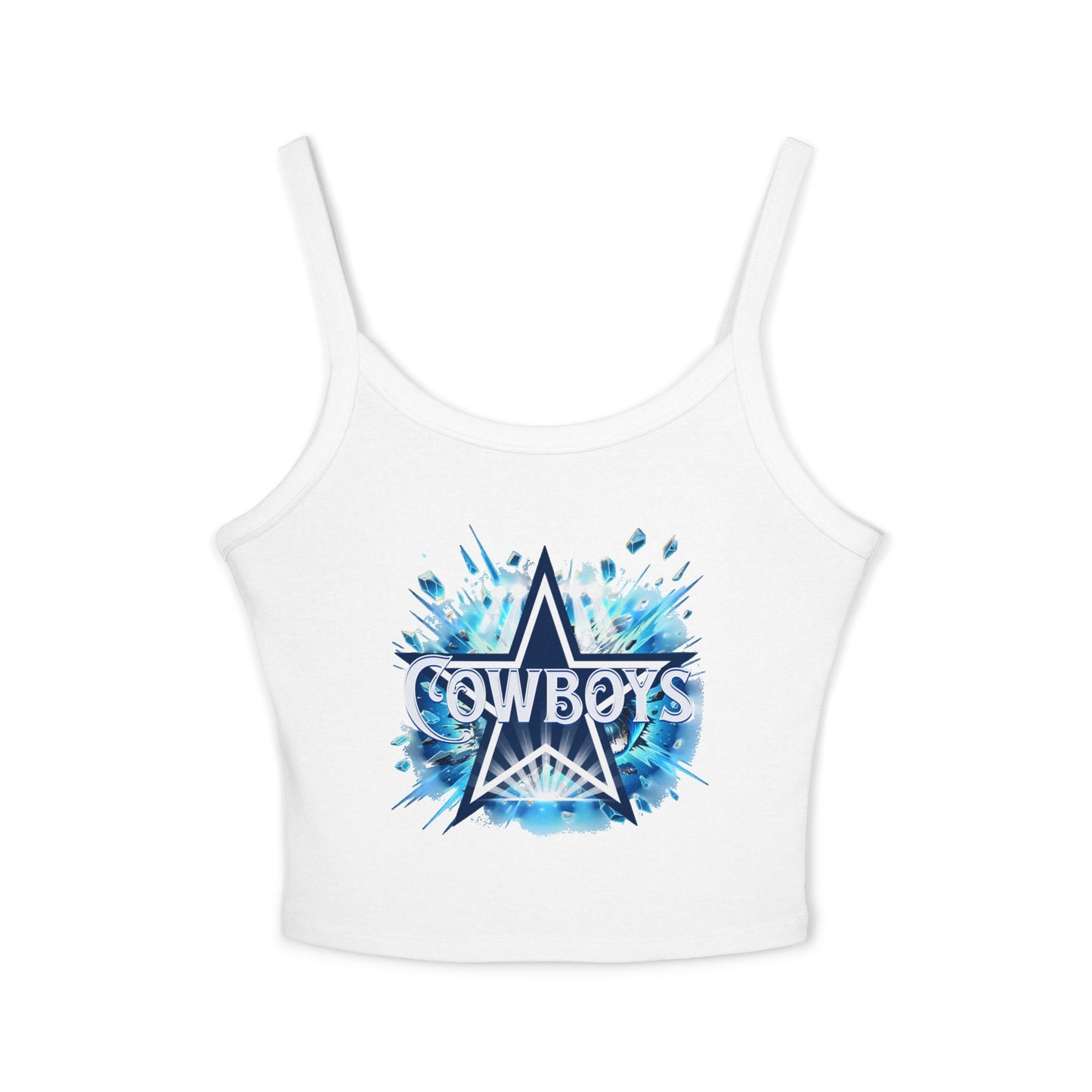 Cowboys Spaghetti Strap Tank Top - Stylish Women's Summer Wear for Beach Days and Festivals