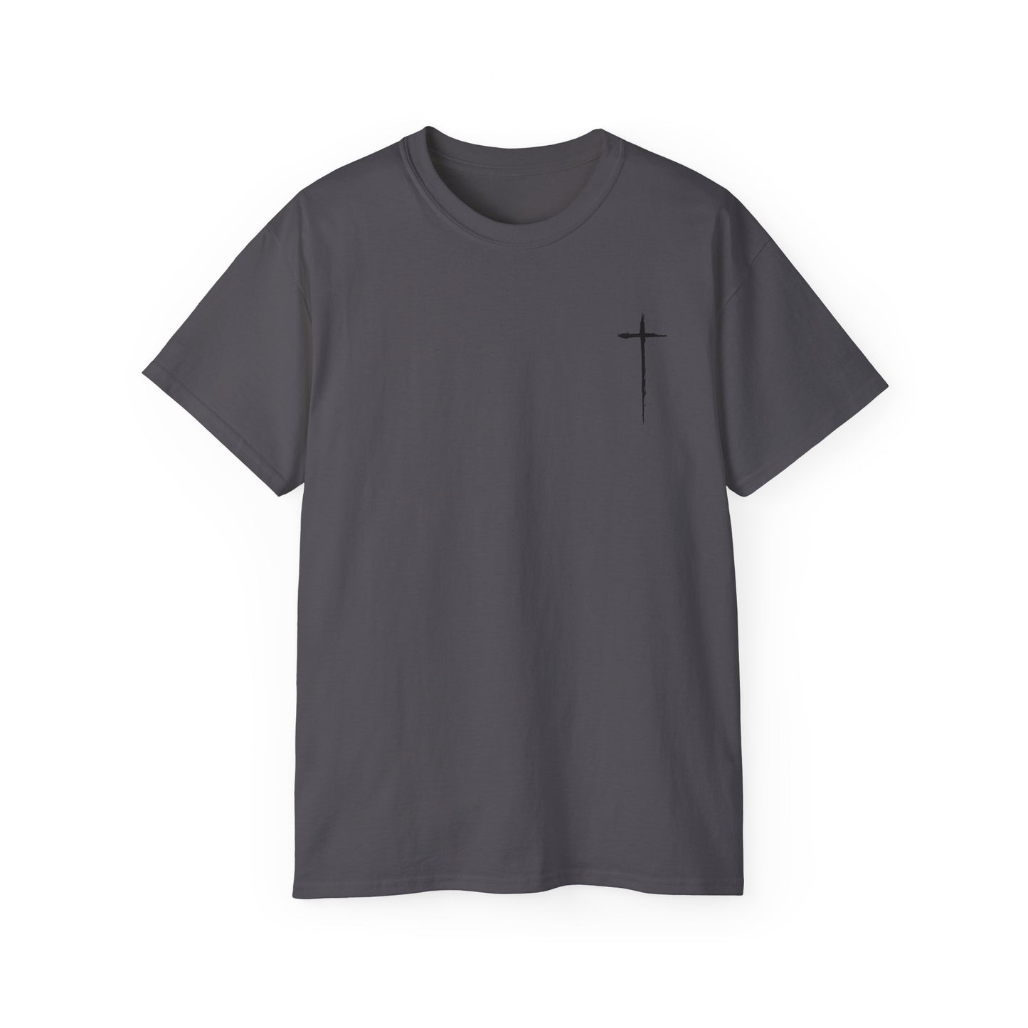 Graphic Tee with Crown and Cross Design