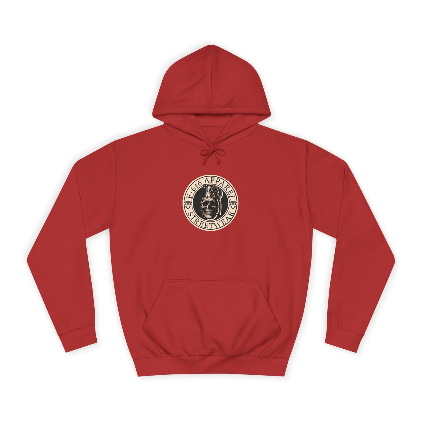 Skull Design Unisex College Hoodie - Cool Streetwear for College Life