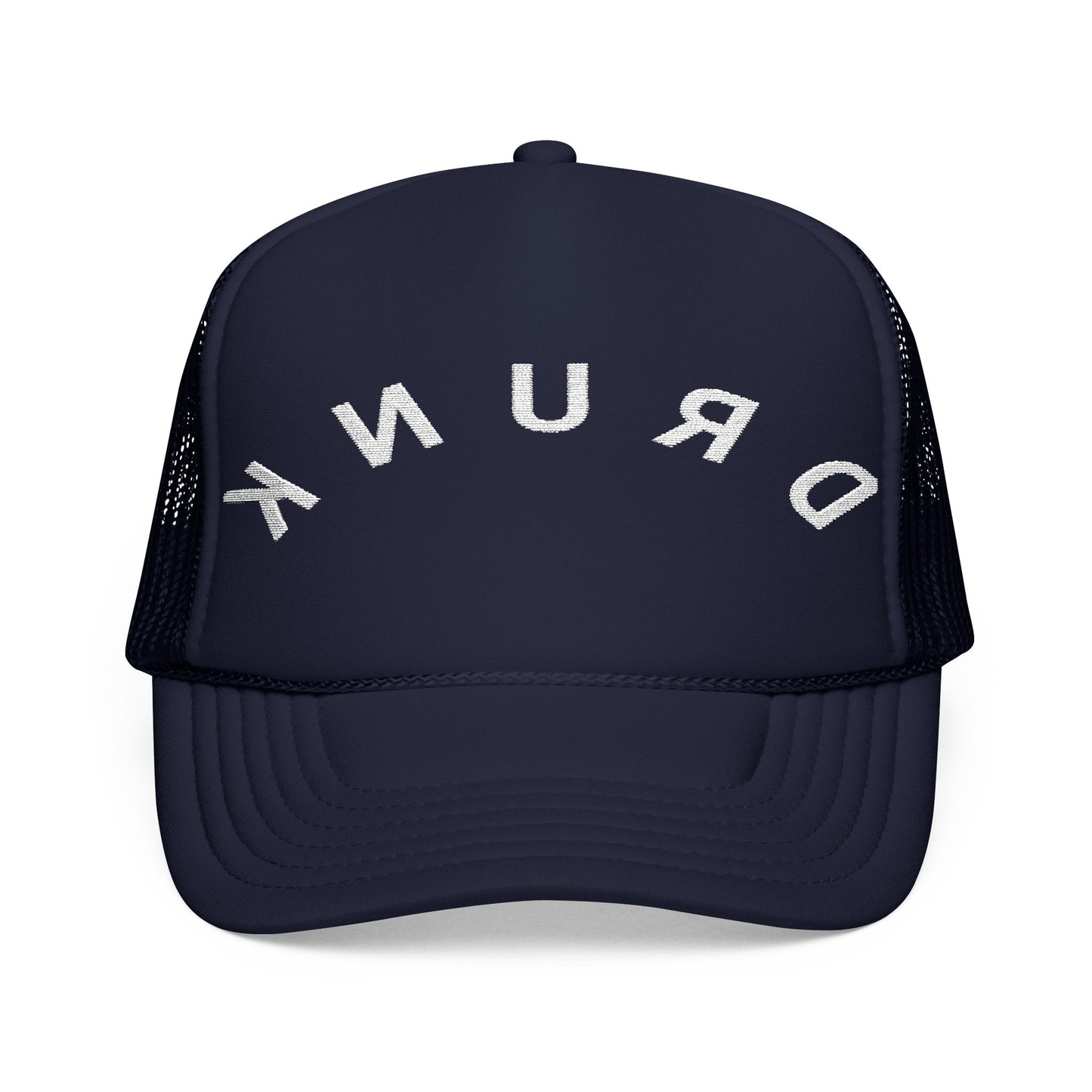 Trendy Foam Trucker Hat with ‘DRUNK’ Embroidery | Casual Wear, Gift for Him, Festivals, Outdoor Events, Stylish Accessory