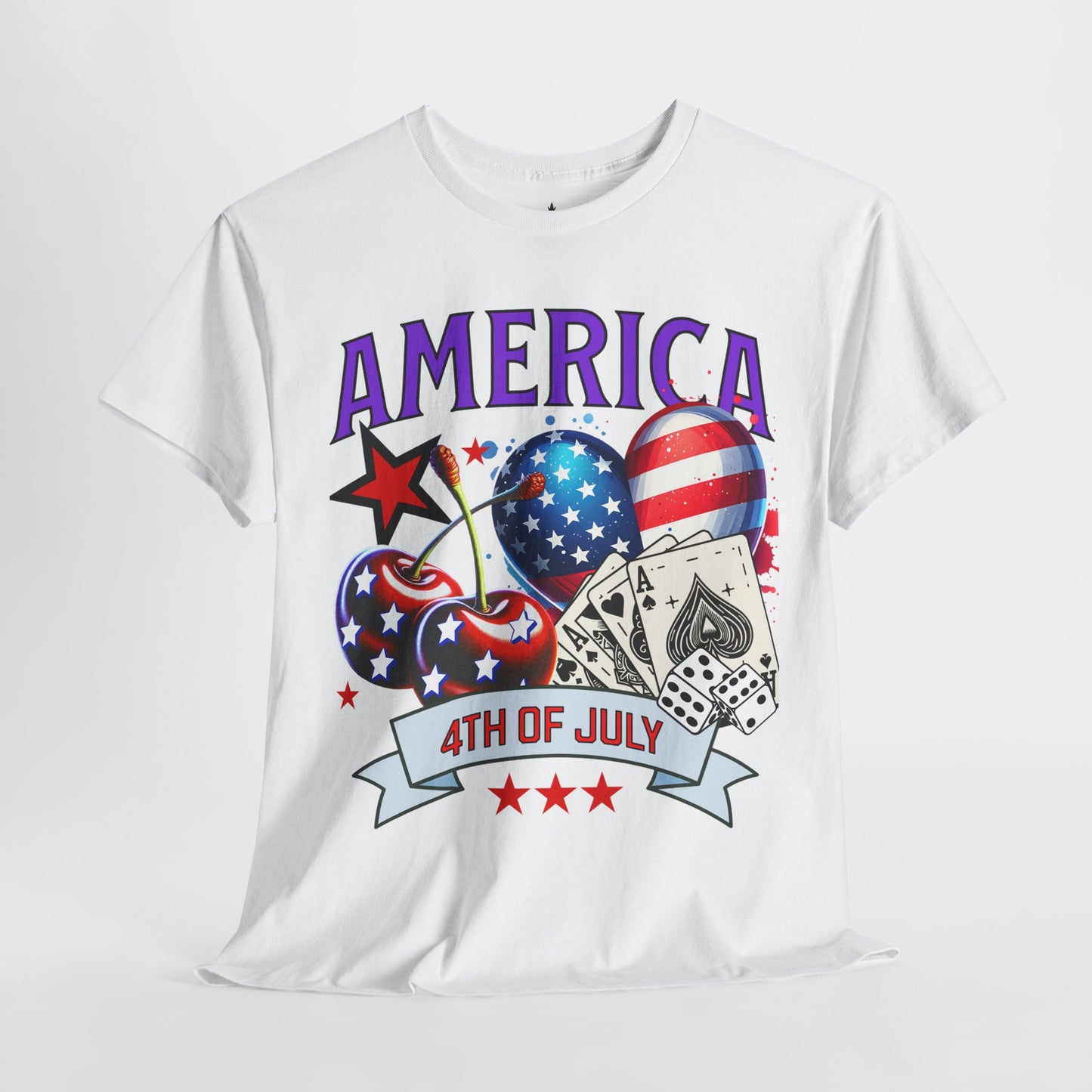 4th of July Patriotic Tee, 4th of July Patriotic Tee, Unisex Heavy Cotton Shirt, America Celebration Top, Independence Day Apparel, Summer BBQ Fashion