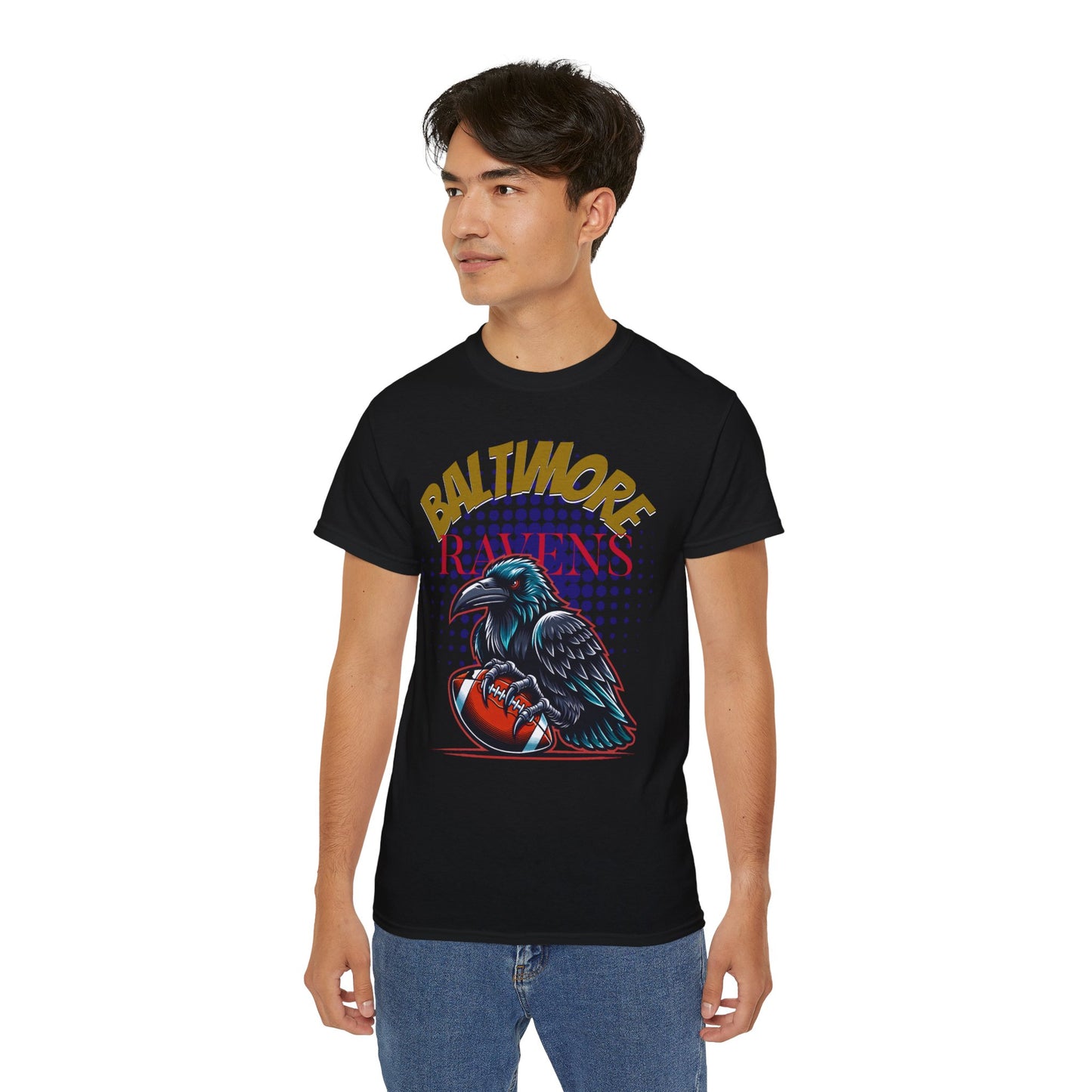 Baltimore Ravens Graphic Tee - Unisex Ultra Cotton Tee, Football Fan Shirt, Game Day Apparel, Ravens Merchandise, Sporty Gift